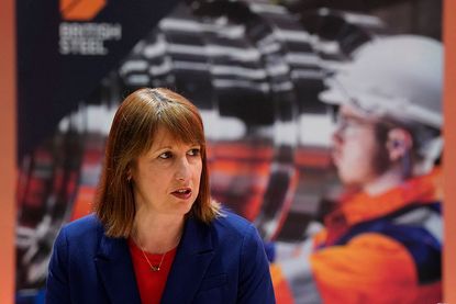 Britain's Chancellor of the Exchequer Rachel Reeves during her visit to the British Steel site in Scunthorpe