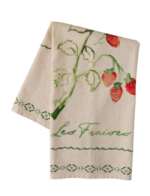 Les Fraises Printed Tea Towel