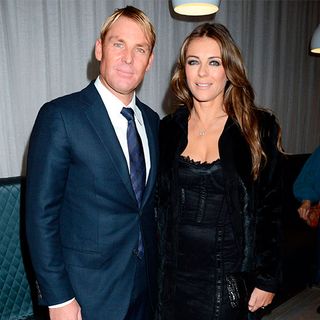 picture of shane warne and liz hurley