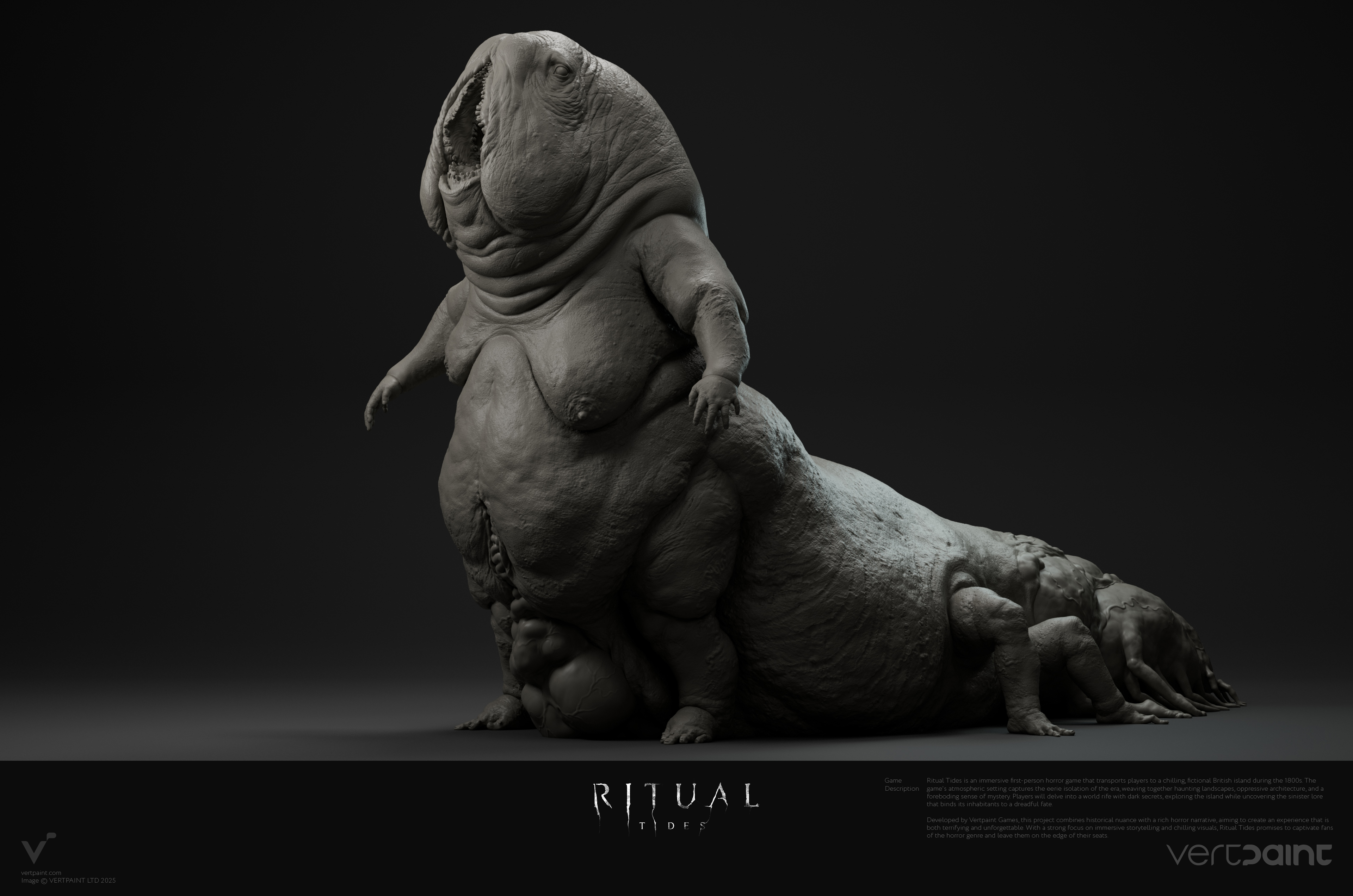 Concept art from Unreal Engine 5 horror game Rital Tides 