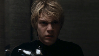 Tate taking off Rubber Suit Man mask in American Horror Story: Murder House