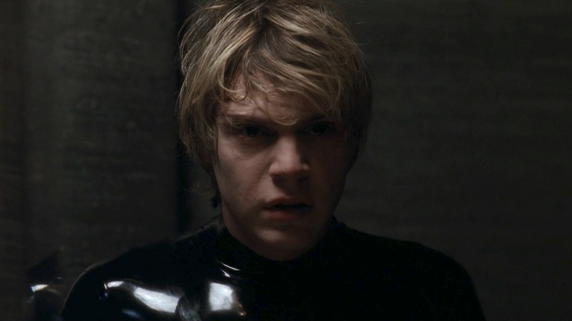 Tate taking off Rubber Suit Man mask in American Horror Story: Murder House