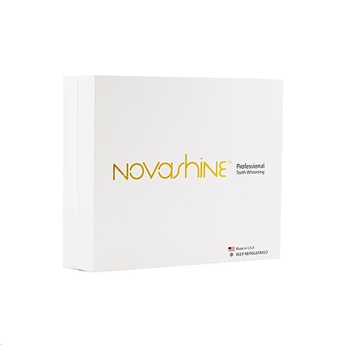 Novashine Professional Teeth Whitening Kit: Advanced Blue Led Light, Concentrated Peroxide Gel, Smartphone Adapter, Travel Bag