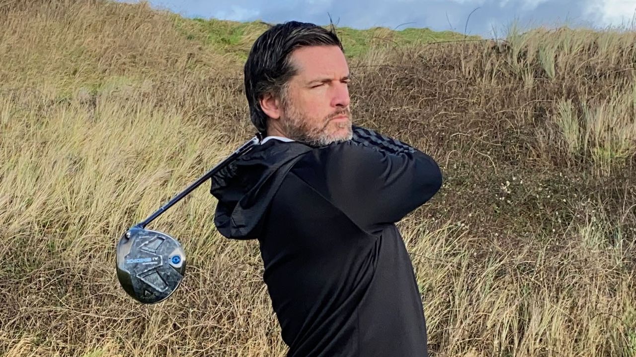 Photo of Joe Ferguson testing the driver