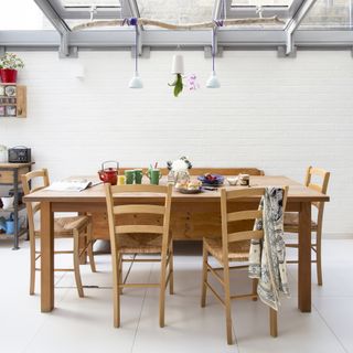 dinning area with wooden table