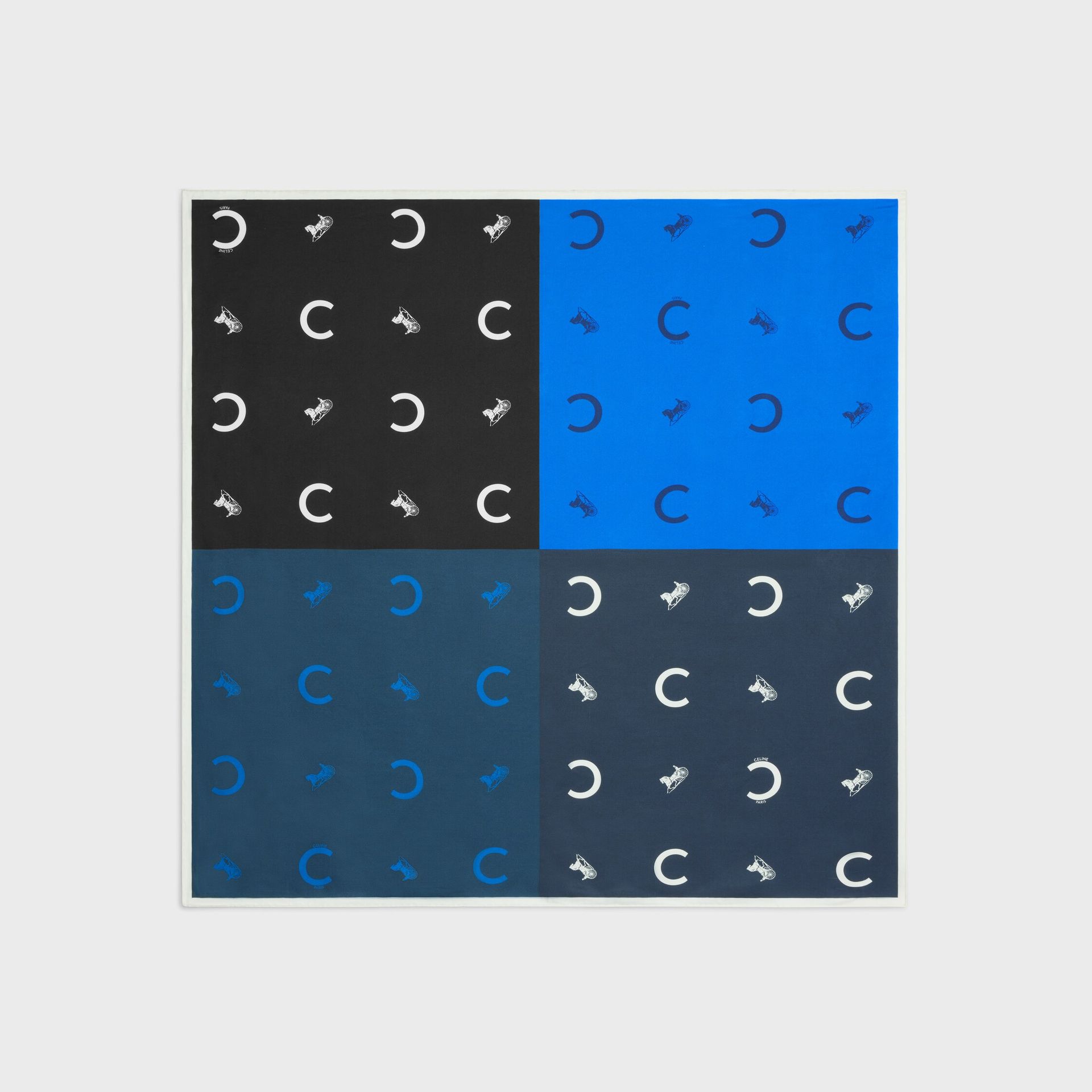 CELINE, Square in Silk Twill