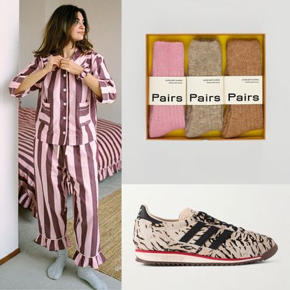 a collage of little luxury buys