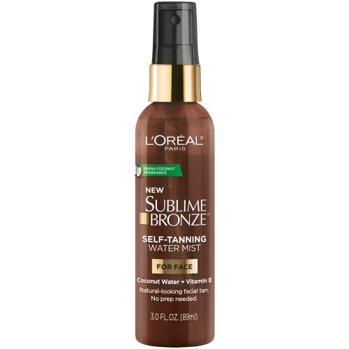 L'oreal Paris Sublime Bronze Self Tanning Facial Mist, Water-Based Formula, Coconut Water &amp;amp; Vitamin E, 3 Fl. Oz