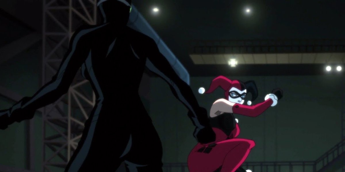 Jennifer Morrison as Catwoman and Hynden Walch as Harley Quinn in Batman: Hush