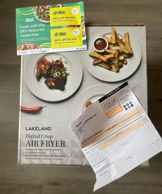Lakeland Digital Crisp Air Fryer with dispatch note and HelloFresh discount