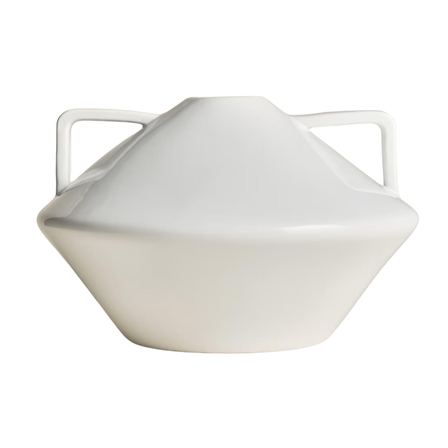 A white angled vase with handles from M&S