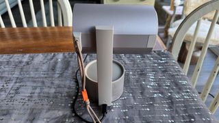 Xgimi MoGo 3 Pro portable projector on dining table side view