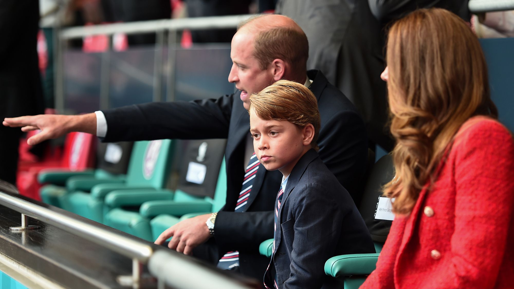 The Prince and Princess of Wales and Prince George attend the UEFA Euros in 2020