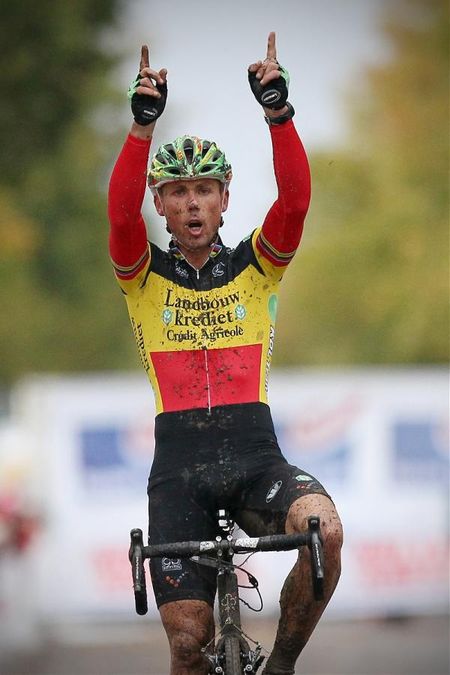 Belgian champion Sven Nys (Landbouwkrediet-Euphony) soloed to victory at the Koppenbergcross.