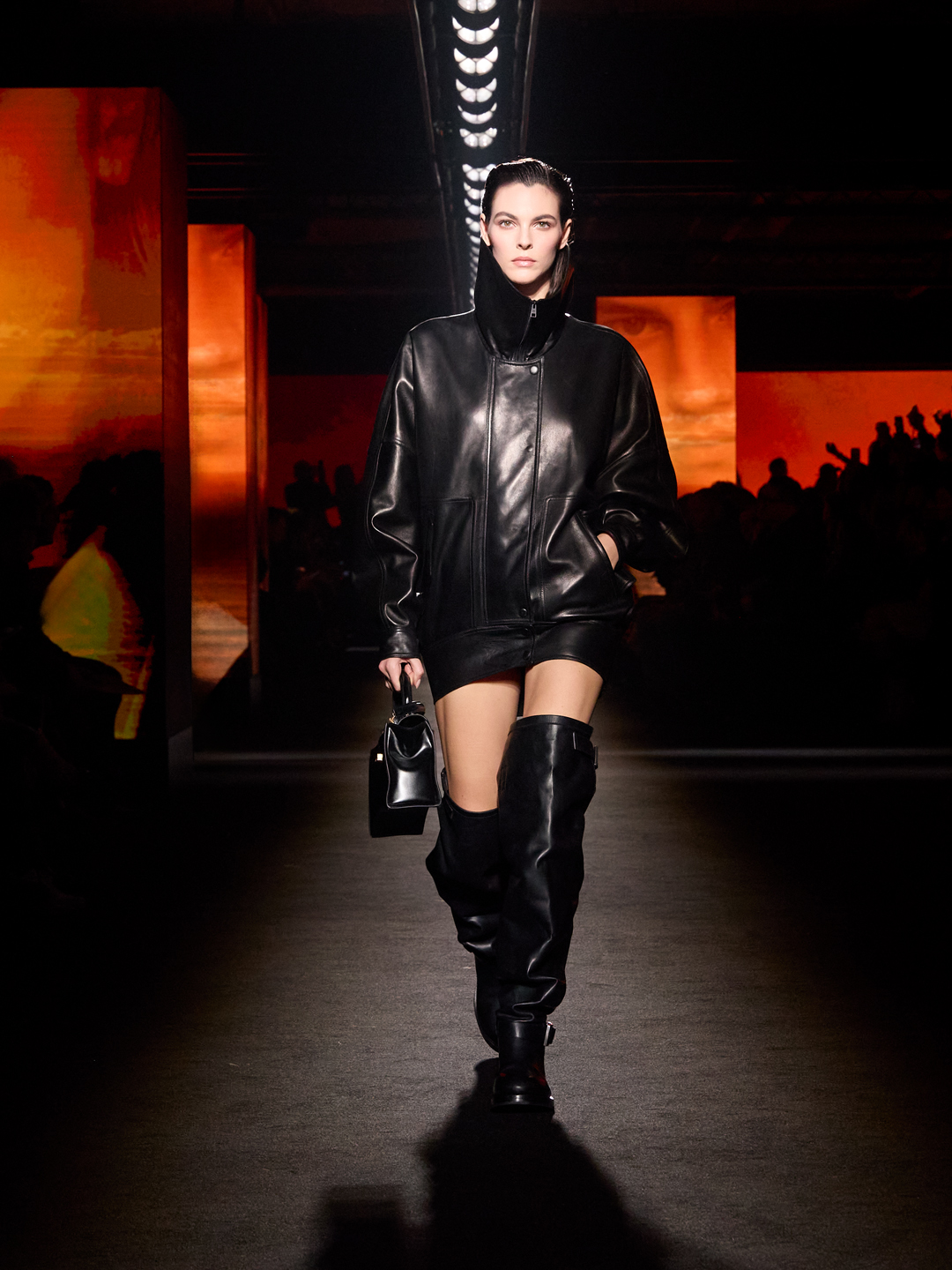 Balenciaga A/W 2026 runway show featuring screens with Euphoria