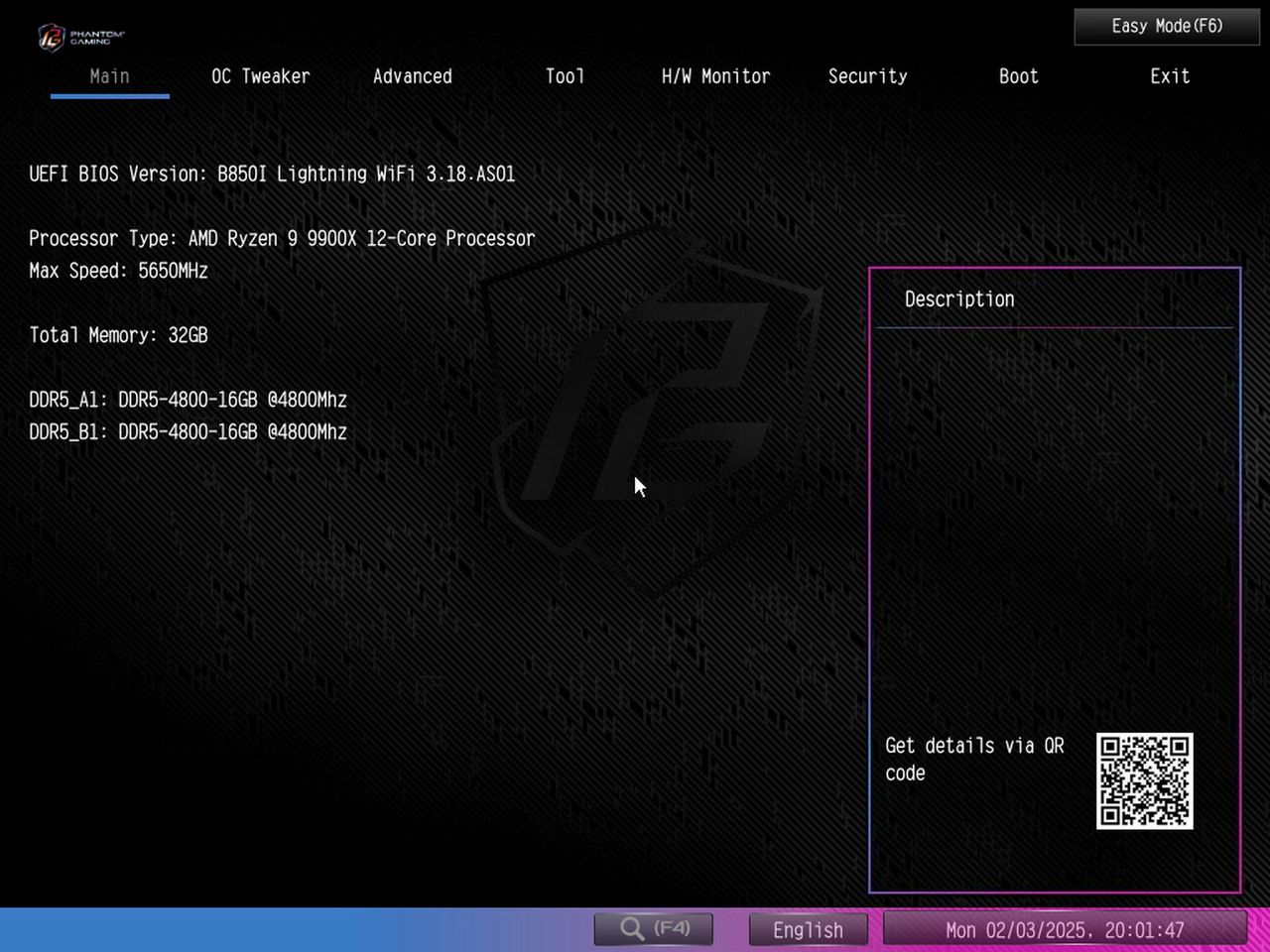 ASRock B850I Lightning WiFi