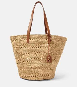 Panier Medium Raffia Basket Bag