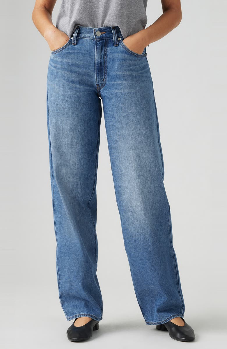 Baggy High Waist Wide Leg Cotton & Linen Dad Jeans