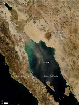 dust over gulf of California