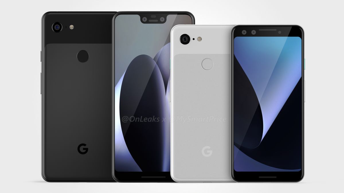 The Pixel 3 XL looks significantly larger than the Pixel 3. Credit: MySmartPrice/OnLeaks