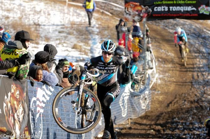 A Raleigh Clement racer sprints up the long set of stairs
