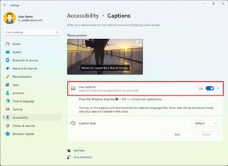 Enable Live Captions