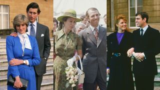 Princess Diana and Prince Charles, Princess Anne and Mark Phillips and Prince Andrew and Sarah Ferguson