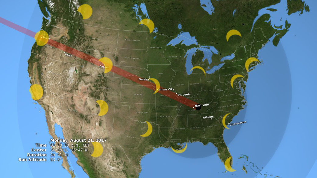 Great American Solar Eclipse of 2017 Map