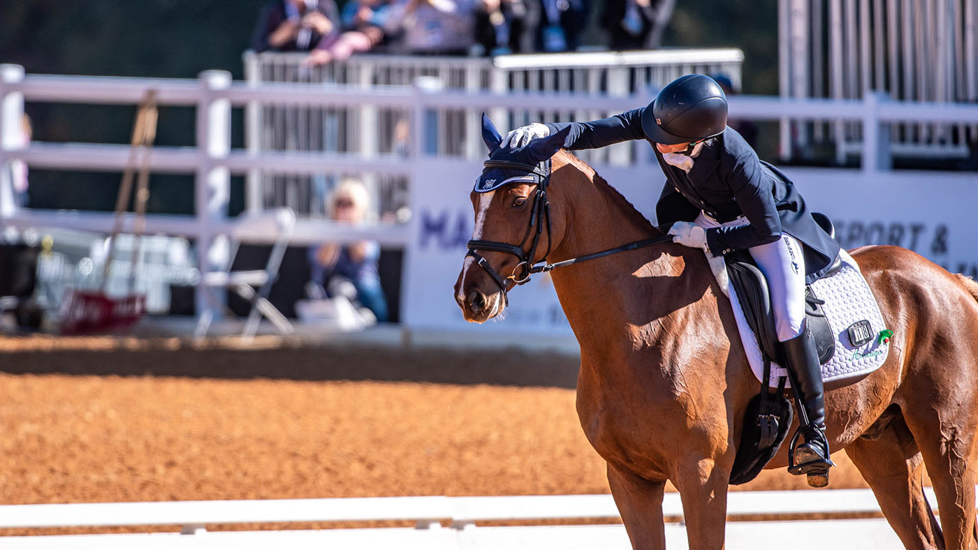 Allie Knowles and Morswood in the Maryland 5 Star dressage