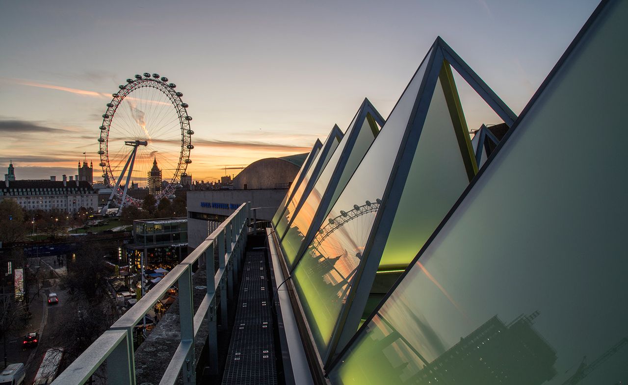 Rooftop view of the London Eye