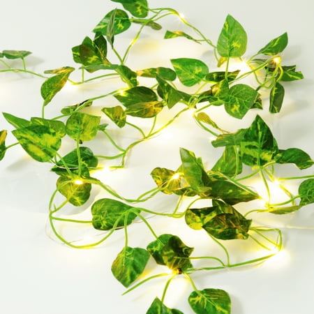 Brightside 3-Pack Led Ivy Garland Lights, 7ft Faux Vines, Warm White Leds, Battery Operated