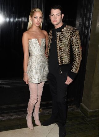 Princess Maria-Olympia Of Greece and Peter Brant, Jr. attends the Balmain and Olivier Rousteing after the Met Gala Celebration