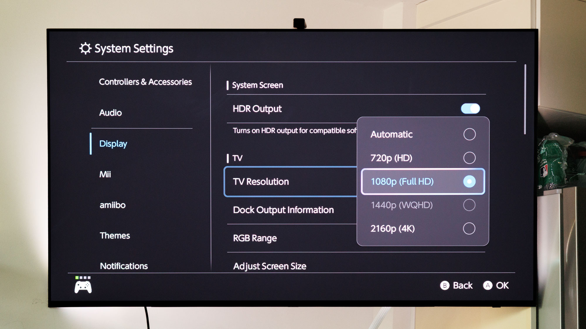 Nintendo Switch 2 TV settings