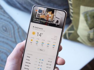 An ad in the Samsung weather app