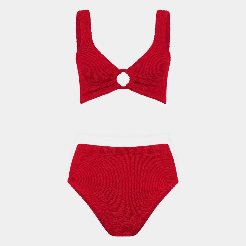 Hunza G Nadine Bikini With Tonal Hoops