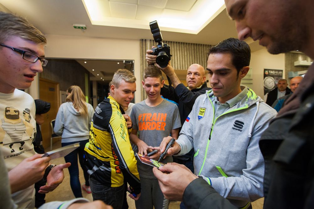 Alberto Contador meets fans at the Thalassotherapia Opatija clinic