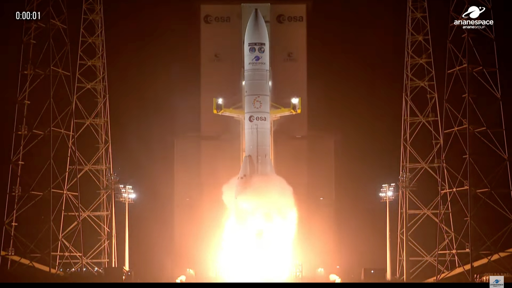 An Arianespace Ariane 6 rocket launches the Metop-SGA1 weather satellite from Kourou, French Guiana on Aug. 12, 2025. It was the Ariane 6&#039;s third-ever liftoff.