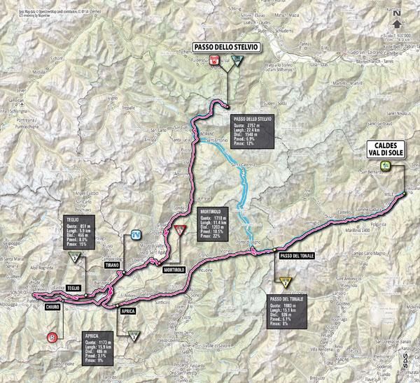 Giro d'Italia 2012: Stage 20 map
