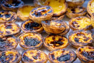 Pasteis de nata, the famous Portuguese custard tarts.