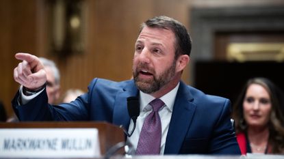 Sen. Markwayne Mullin (R-Okla.) testifies at Homeland Security Department confirmation hearing