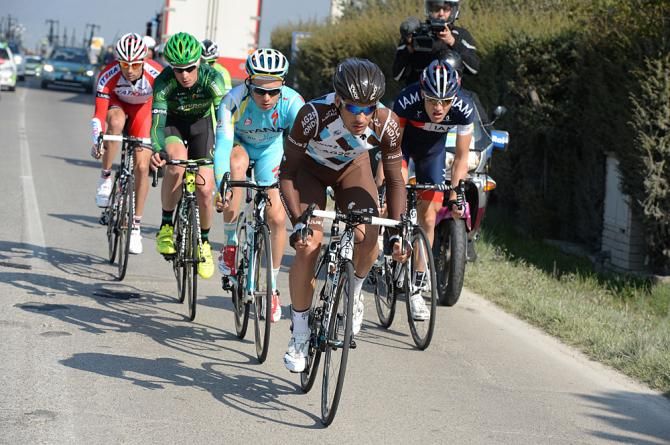 Lloyd Mondory (AG2R) at the front of affairs