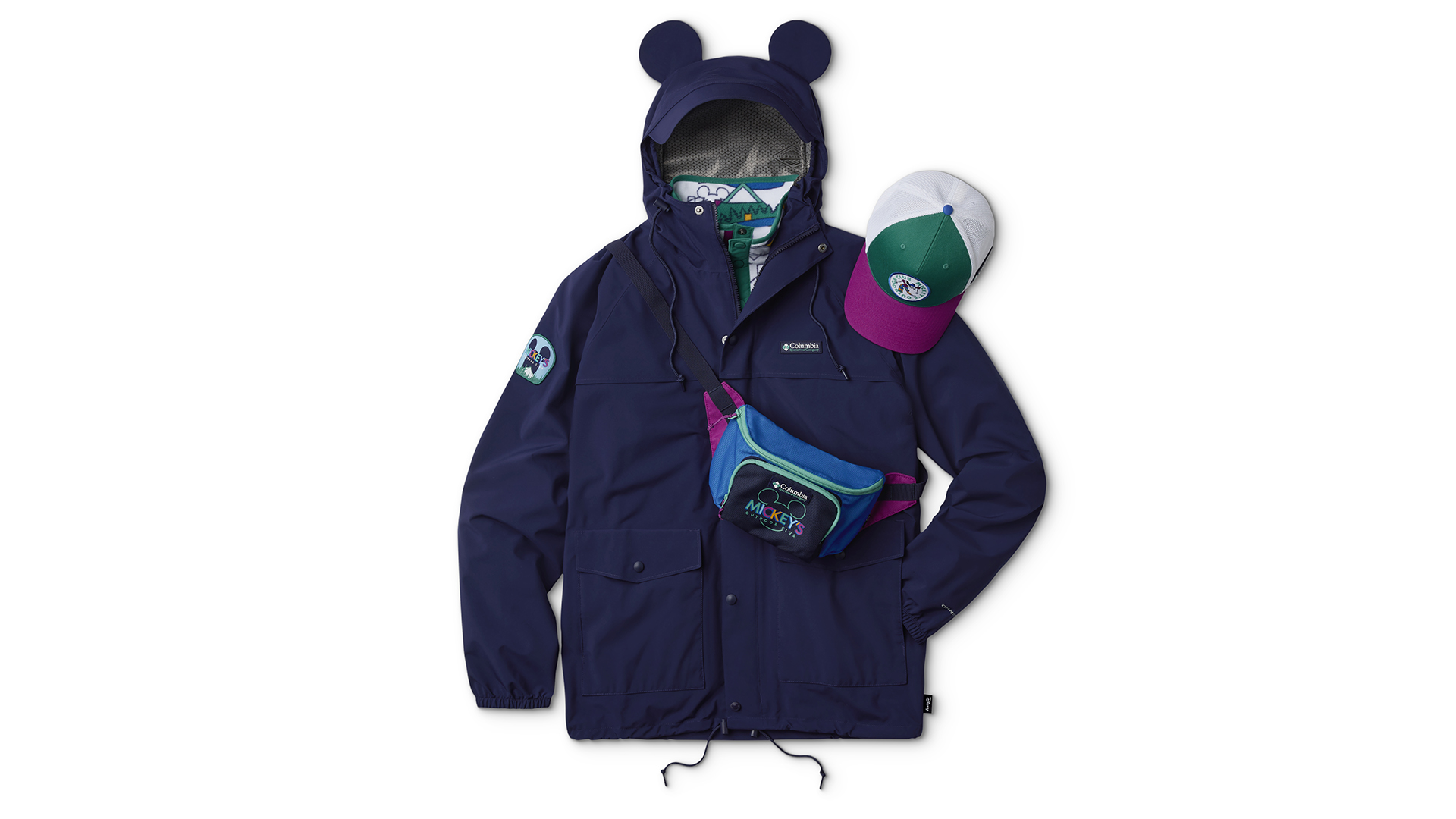 Columbia's Mickey's Outdoor Club Collection flatplay