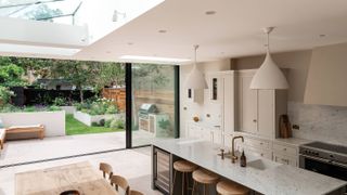 contemporary glass kitchen extension
