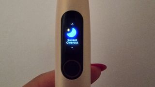 Touchscreen display in the Oclean X Pro Digital S electric toothbrush