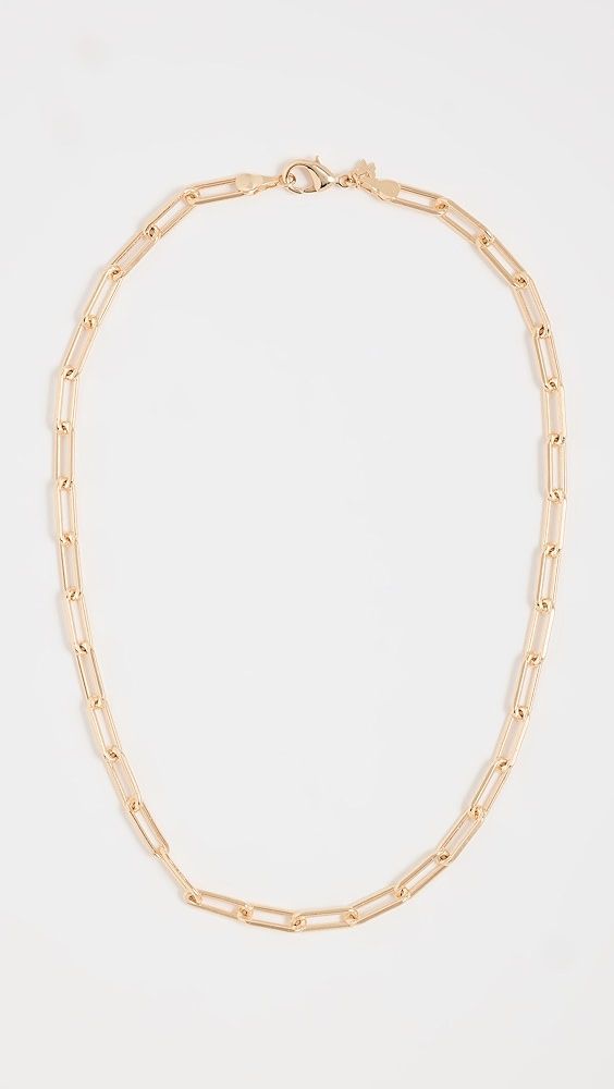 By Adina Eden Large Paperclip Link Necklace