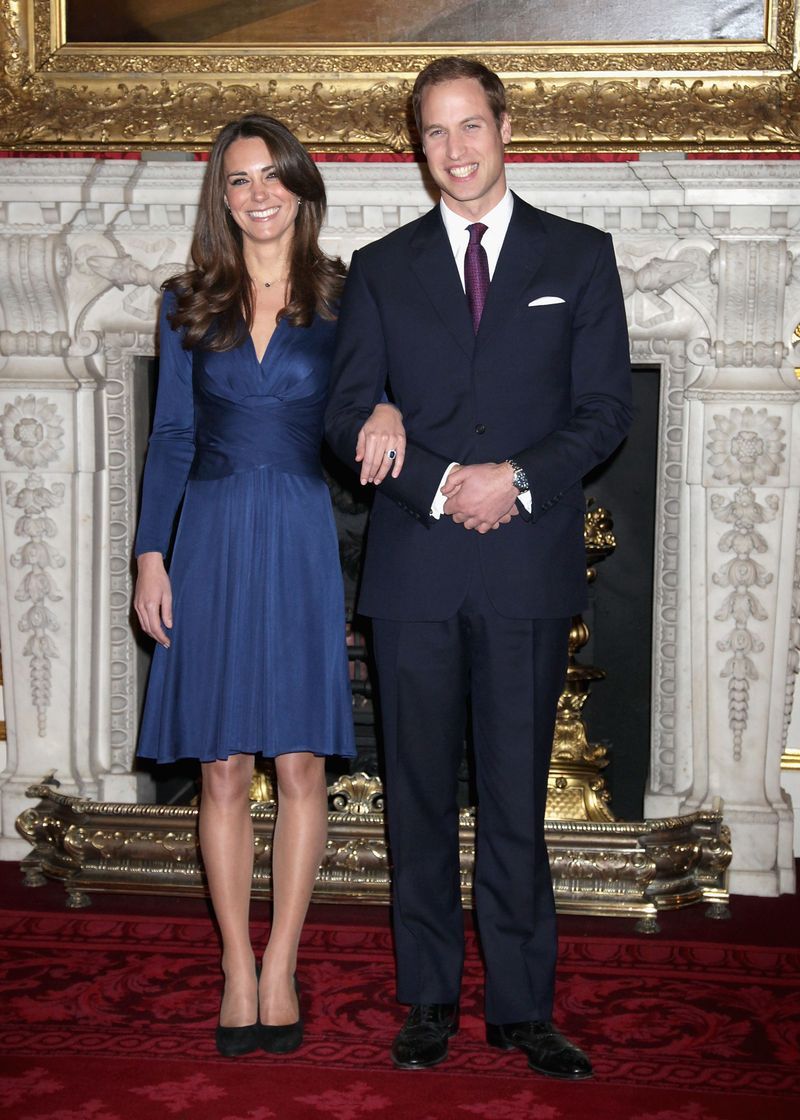 When Middleton announced her engagement to Prince William wearing this navy Issa wrap dress to match her ring, she solidified herself as a style icon.