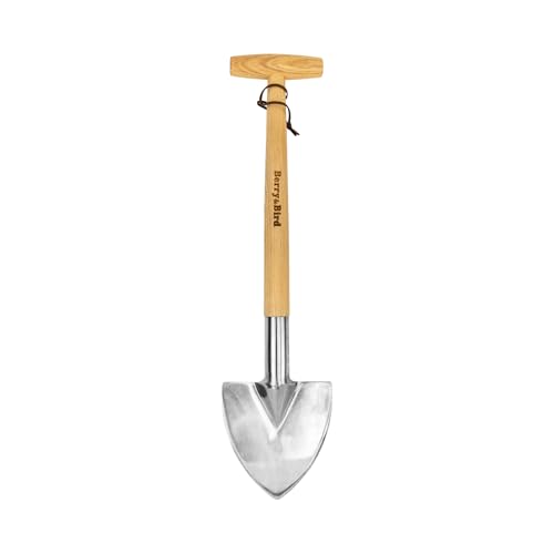 Berry&amp;amp;bird Perennial Spade, 21.6&#039;&#039;long Trowel for Gardening Root Cutting Tool With Sharp Stainless Steel Blade, Wooden Handle Small Shovel Hand Edger Garden Tool for Planting, Digging &amp;amp; Transplanting
