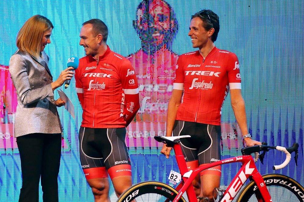 John Degenkolb and Koen De Kort chat with the host