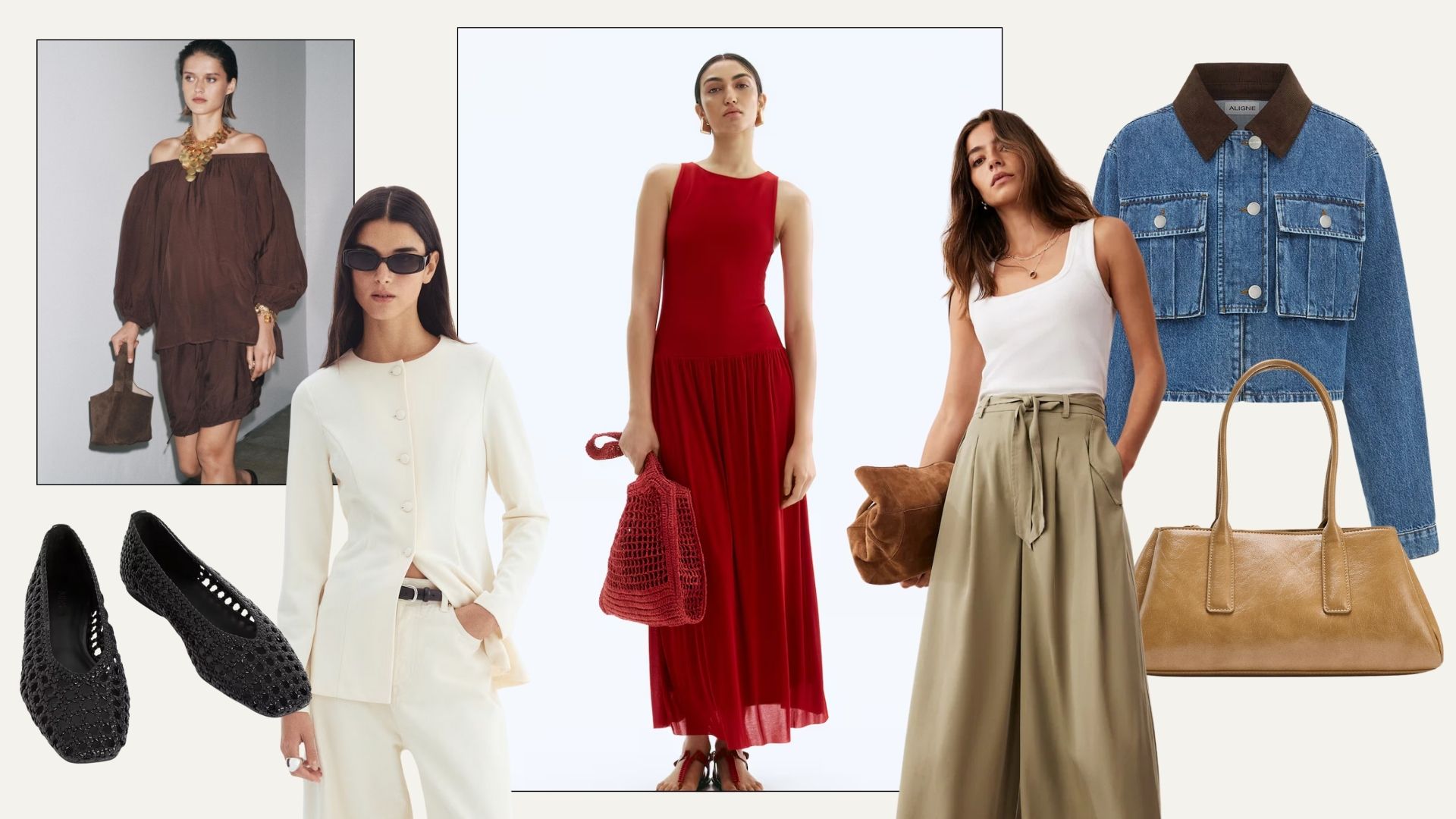 Collage of expensive looking high street buys