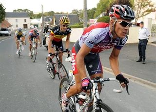 Philippe Gilbert (Silence-Lotto) makes his winning move.